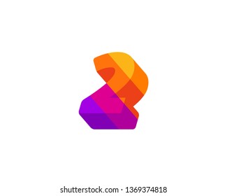 Number 2 logo icon design template elements