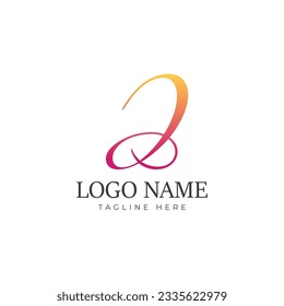 Elementos de la plantilla de diseño de iconos del logotipo Número 2