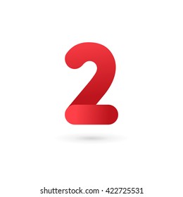 Number 2 Logo Icon Design Template Elements