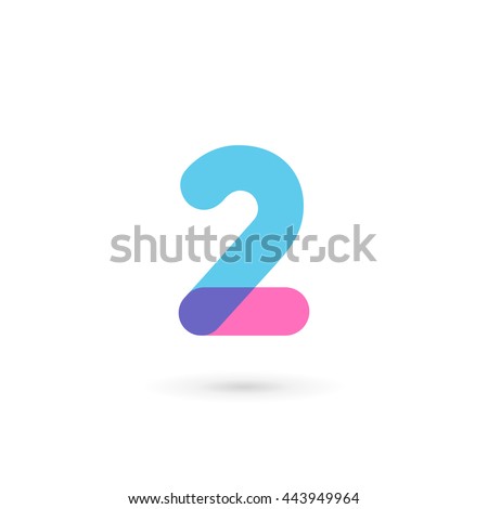 Number 2 logo icon design template elements