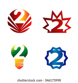 Number 2 logo set
