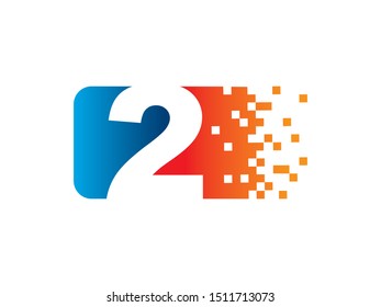 Number 2 logo or symbol template design