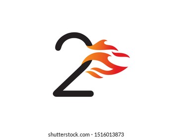 Number 2 logo or symbol template design