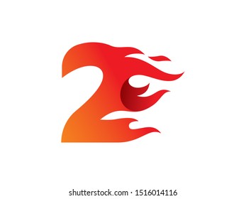 Number 2 logo or symbol template design