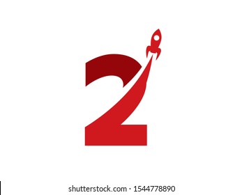 Number 2 logo or symbol template design