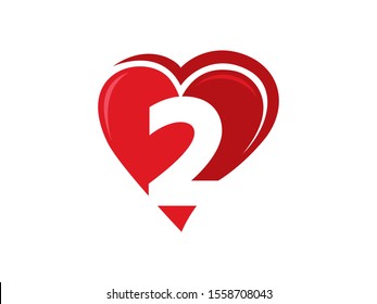 Number 2 logo or symbol template design