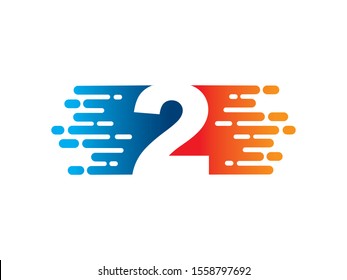 Number 2 logo or symbol template design
