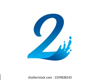 Number 2 logo or symbol template design