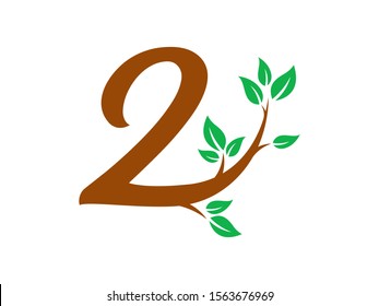 Number 2 logo or symbol template design