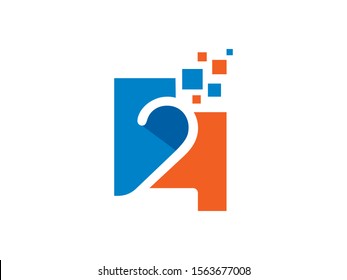 Number 2 logo or symbol template design