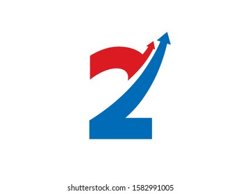 Number 2 logo or symbol template design