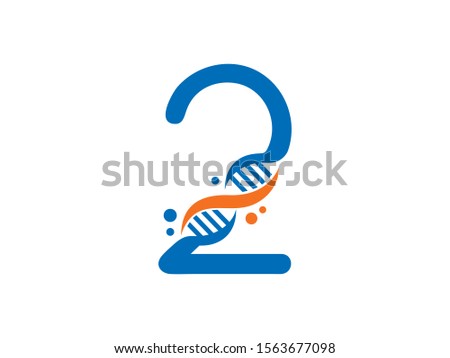 Number 2 logo or symbol template design