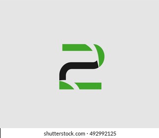 Number 2 logo. Vector logotype design.
