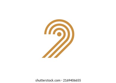 Vector de logotipos monolíneos número 2