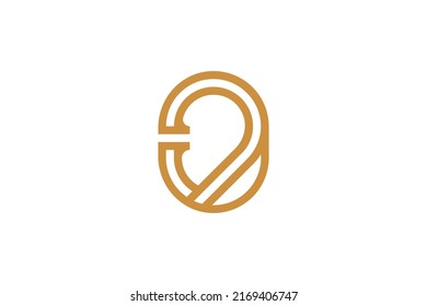 Number 2 Monoline Logo Vector