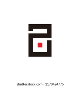 Number 2 off, square geometric symbol simple logo vector