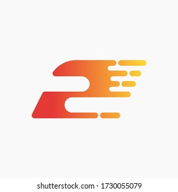 Number 2 Racing Logo Design Vector Template. Runner Up Icon. Racing Helmet Logo