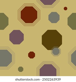 Número 2 de patrón sin fisuras, colores de tonos de tierra, se puede utilizar como patrón de azulejos, patrón de tela, y se puede conectar sin fin.