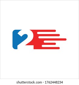 icono gráfico de diseño de logotipo de velocidad número 2. símbolo de diseño	
