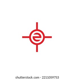 Number 2 target, circle geometric symbol simple logo vector