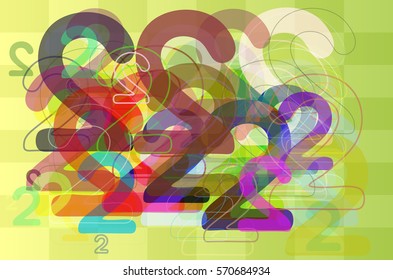 Number 2 template art