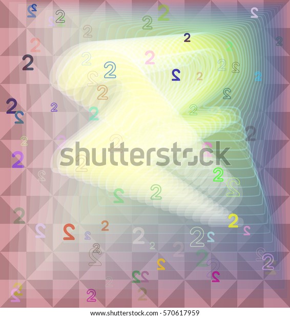 Number Two Square Background Number 2 Template Background Stock Vector (Royalty Free) 570617959 ...