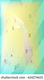 Number 2 template vector