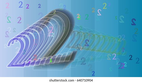 Number 2 texture art