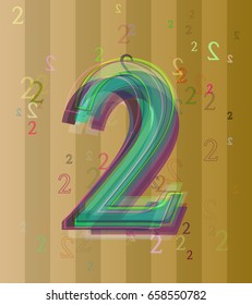 Number 2 texture art