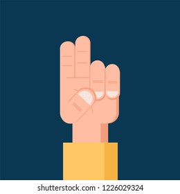 Number 2 two Flat icon. Isolated Vector symbol