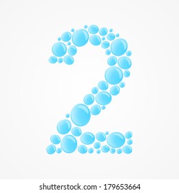 Number 2. Vector illustration.