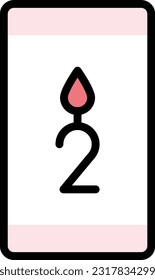 number 2 Vector illustration on a transparent background. Premium quality symmbols. Line Color vector icons for concept and graphic design.