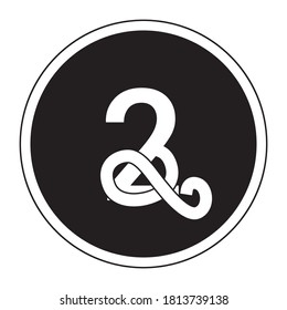 Number 2 Viking Style logo or symbol template design
