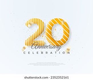 Number 20 for anniversary celebration. with unique and clean balloons numbers.