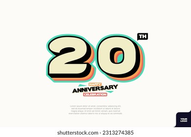 Number 20 logo icon design, 20th birthday logo number, anniversary 20