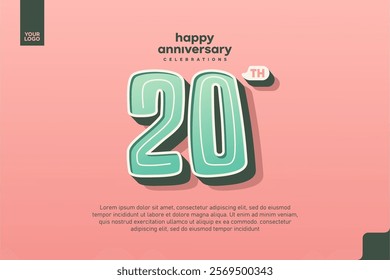 Number 20 logo icon design, 20th birthday logo number, anniversary 20