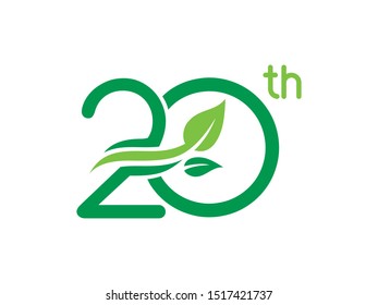 Number 20 Logo Or Symbol Template Design