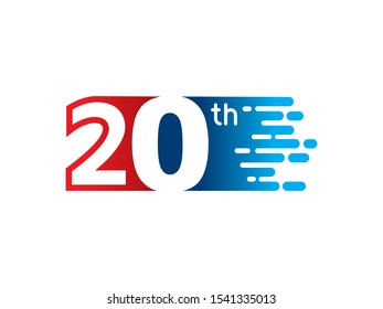 Number 20 logo or symbol template design