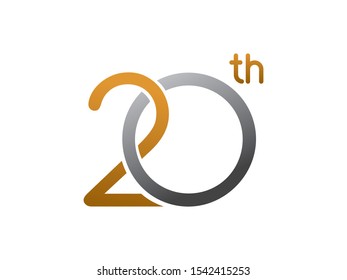 Number 20 logo or symbol template design