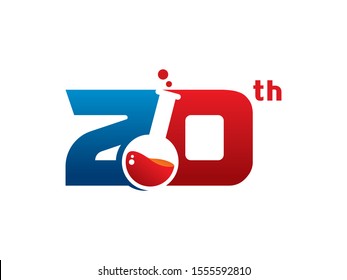 Number 20 logo or symbol template design
