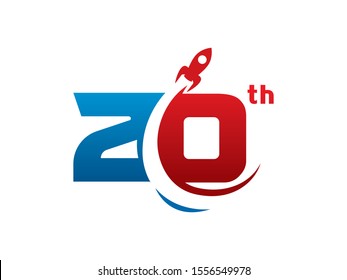 Number 20 logo or symbol template design