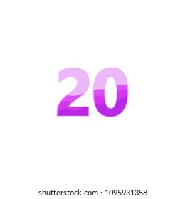 Number 20 Vector Template Design Illustration