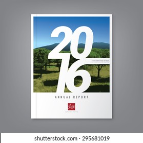 Number 2016 typography design on abstract background for business annual report book cover brochure flyer poster