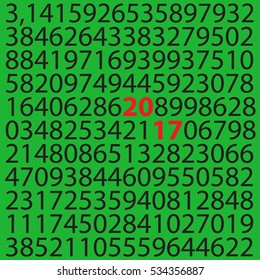 The number 2017 in PI.