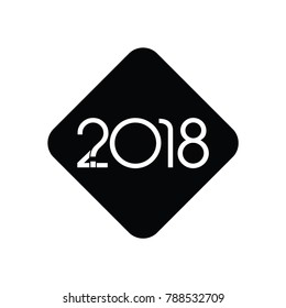 number 2018 with question mark logo vector