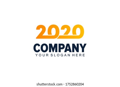 Number 2020 Typographic Iconic Logo Vector Stock Vector (royalty Free 