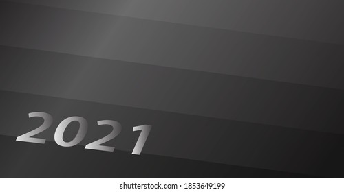 number 2021 in gray tones with gradient background