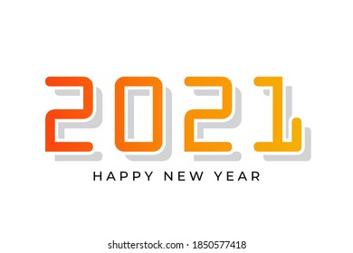 number 2021 typographic iconic logo vector design. 2021 ui typography for poster banner or others 