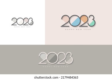 number 2023 design with colorful theme for new year celebration