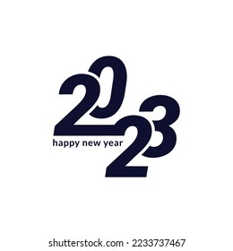Number 2023 Vector illustration. Design for Merry Christmas and Happy New Year.